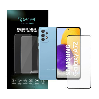 FOLIE STICLA Spacer pentru Samsung Galaxy A72, grosime 0.3mm, acoperire totala ecran, strat special anti-ulei si anti-amprenta, Tempered Glass, sticla 9D, duritate 9H FOLIE STICLA Spacer pentru Samsung Galaxy A72, grosime 0.3mm, acoperire totala ecran, strat special anti-ulei si anti-amprenta, Tempered Glass, sticla 9D, duritate 9H