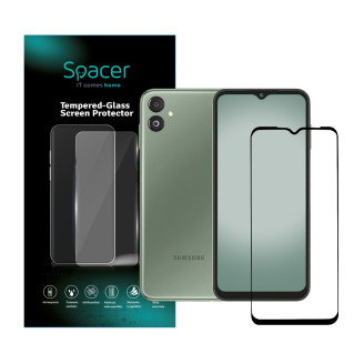 FOLIE STICLA  Spacer pentru Samsung Galaxy F14 5G, grosime 0.3mm, acoperire totala ecran, strat special anti-ulei si anti-amprenta, Tempered Glass, sticla 9D, duritate 9H 