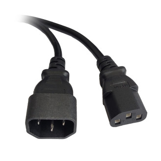 CABLU alimentare Spacer prelungitor, 1.8m, intrare C14, iesire C13, 10A, negru, 