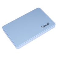 RACK extern SPACER, pt HDD/SSD, 2.5 inch, S-ATA, interfata PC USB 3.0, Husa piele sintetitca, plastic, Bleu, 
