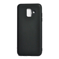 Husa Samsung A6 DUOS 2018 Spacer, negru, grosime 1 mm, material flexibil TPU, ColorFull Matt Ultra negru 