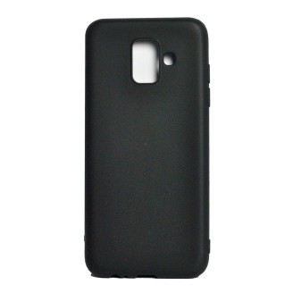 Husa Samsung A6 DUOS 2018 Spacer, negru, grosime 1 mm, material flexibil TPU, ColorFull Matt Ultra negru 