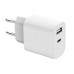 ALIMENTATOR retea 220V GEMBIRD, universal, 1 x USB Type-C 2.4A , 1 x USB-A maxim 2.4A, protectie: scurtcircuit, supraincarcare, alb, ALIMENTATOR retea 220V GEMBIRD, universal, 1 x USB Type-C 2.4A , 1 x USB-A maxim 2.4A, protectie: scurtcircuit, supraincarcare, alb,