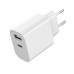ALIMENTATOR retea 220V GEMBIRD, universal, 1 x USB Type-C 2.4A , 1 x USB-A maxim 2.4A, protectie: scurtcircuit, supraincarcare, alb, ALIMENTATOR retea 220V GEMBIRD, universal, 1 x USB Type-C 2.4A , 1 x USB-A maxim 2.4A, protectie: scurtcircuit, supraincarcare, alb,