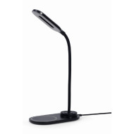 LAMPA BIROU LED Gembird, incarcare wireless,  putere 10W, temperatura culoare 2893k-7072k, cablu 1.5m, negru 