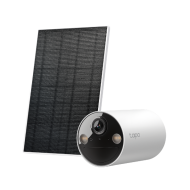 CAMERA IP Exterior cu acumulatori TP-LINK, include panou solar alimentare,IP66, dist. IR 15 m, lentila fixa 3.15 mm,3 Mpx rez 2K, RJ-45+wireless, mic, plastic, 