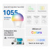 BEC LED wireless TP-LINK, 1055lm, 8.6W, E27, intensitate reglabila, control prin smartph.cu apl.Tapo, ajustare auto a luminii in fct. de mom zilei-diferite culori 