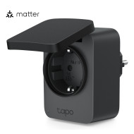 PRIZA inteligenta TP-LINK exterior, design compact, certificare Matter, Schuko x 1, cu monitorizarea energiei, conectare prin Schuko (T), 16 A, programare prin smartph, BT, WiFi, negru 