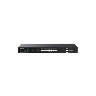 SWITCH TENDA unmanaged, 16 porturi POE RJ-45 gigabit, 2 porturi uplink gigabit RJ-45 si 2 porturi SFP IEEE 802.3af/at, max PoE 250W, metalic SWITCH TENDA unmanaged, 16 porturi POE RJ-45 gigabit, 2 porturi uplink gigabit RJ-45 si 2 porturi SFP IEEE 802.3af/at, max PoE 250W, metalic