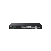 SWITCH TENDA unmanaged, 24 porturi POE+ RJ-45 gigabit, 2 porturi uplink gigabit RJ-45 si 2 porturi SFP IEEE 802.3af/at, max PoE 410W, metalic SWITCH TENDA unmanaged, 24 porturi POE+ RJ-45 gigabit, 2 porturi uplink gigabit RJ-45 si 2 porturi SFP IEEE 802.3af/at, max PoE 410W, metalic