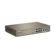 SWITCH PoE Tenda cu management L3 cu 10 porturi (8 x GE PoE, 1 x GE, 1 x SFP) IEEE 802.3at/af, carcasa metalica, rackabil 