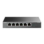 SWITCH PoE TP-LINK  6 porturi 10/100Mbps (4 PoE+), IEEE 802.3af/at, carcasa metalica 