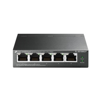 SWITCH PoE TP-LINK 5 porturi Gigabit (4 PoE+), IEEE 802.3at/af, 40W maxim total, carcasa metalica SWITCH PoE TP-LINK 5 porturi Gigabit (4 PoE+), IEEE 802.3at/af, 40W maxim total, carcasa metalica