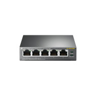 SWITCH PoE TP-LINK  5 porturi Gigabit (4 PoE+), IEEE 802.3at/af, 65W maxim total, carcasa metalica 