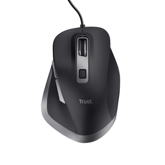 Mouse Trust Fyda cu fir 5000 DPI, negru 