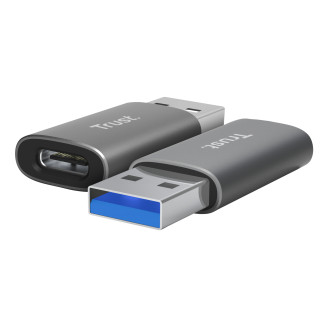 Adaptor Trust Calyx USB-A-USB-C, gri Adaptor Trust Calyx USB-A-USB-C, gri