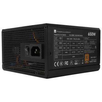 SURSA Thermalright, 650W,  certificare 80 Plus Gold, non-modular,  fan 120mm, negru, 