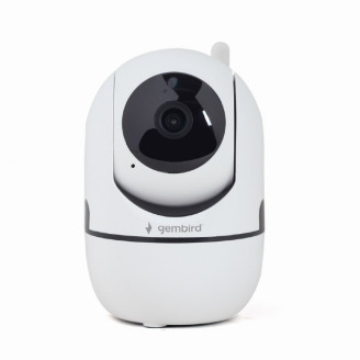 CAMERA IP GEMBIRD, pt. interior, CMOS 2 Mpx, lentile 3.6mm, wi-fi, rezolutie FullHD 1920x1080, video H.264 AVI, microfon, rotatie 355 gr, inclinare 120 gr, carcasa plastic, slot microSD card, Tuya,  (timbru verde 0.8 lei)