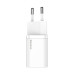 INCARCATOR retea Baseus Super Si, Quick Charge 25W, 1 x USB Type-C 5V/3A max, include cablu USB Type-C la USB Type-C 1m, alb INCARCATOR retea Baseus Super Si, Quick Charge 25W, 1 x USB Type-C 5V/3A max, include cablu USB Type-C la USB Type-C 1m, alb
