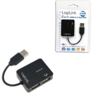 HUB extern LOGILINK, porturi USB: USB 2.0 x 4, conectare prin USB 2.0, cablu 0.05 m, negru, 