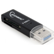 CARD READER extern GEMBIRD, interfata USB 3.0, citeste/scrie: SD, micro SD; plastic, black 