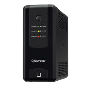 UPS CYBER POWER Line Int. cu sin. simulata, cu management, Tower, LED, 1050VA/630W, AVR, 4x Schuko, baterie 2x 12V/5Ah, incarcare pana la 6h, USB, 2x RJ45, tehn. GreenPower, 