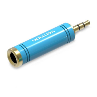 Adaptor audio Vention, Jack 6.35mm (M) la Jack 3.5mm (T), conectori auriti, albastru, Adaptor audio Vention, Jack 6.35mm (M) la Jack 3.5mm (T), conectori auriti, albastru,