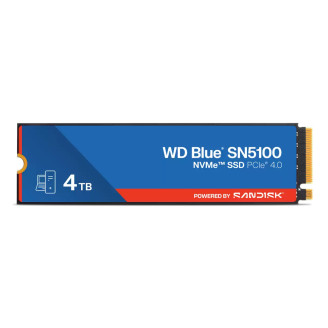 SSD WD Blue SN5100 4TB M.2 2280 PCIe Gen4 x4 NVMe QLC 3D, Read/Write: 6900/6700 MBps, IOPS 900K/1100K, TBW: 1200 