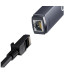 ADAPTOR RETEA Baseus Lite, USB Type-C to RJ-45 Gigabit LAN, metalic, LED, gri 