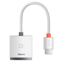 CABLU video Baseus Lite, HDMI (T) la 1 x VGA (M) 1920x1080 la 60Hz, lungime 0.20m, alb 