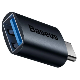 ADAPTOR Baseus Ingenuity Series Mini OTG, USB 3.1 (M) la USB Type-C (T), corp metalic, albastru ADAPTOR Baseus Ingenuity Series Mini OTG, USB 3.1 (M) la USB Type-C (T), corp metalic, albastru