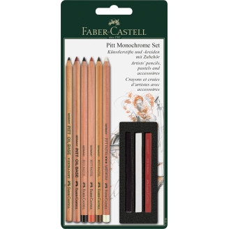 BLISTER 9 PIESE PITT MONOCHROME FABER-CASTELL BLISTER 9 PIESE PITT MONOCHROME FABER-CASTELL