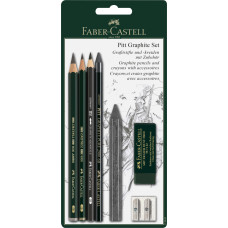 BLISTER 7 PIESE PITT GRAFIT FABER-CASTELL
