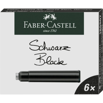 CARTUSE CERNEALA MICI NEGRE 6 BUC/CUTIE FABER-CASTELL