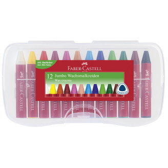 CREIOANE CERATE 12 CULORI JUMBO CUTIE PLASTIC FABER-CASTELL CREIOANE CERATE 12 CULORI JUMBO CUTIE PLASTIC FABER-CASTELL