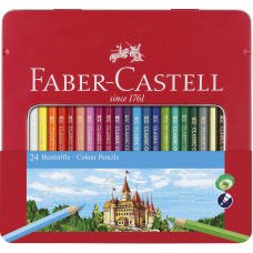 CREIOANE COLORATE 24 CULORI CUTIE METAL-2 FABER-CASTELL
