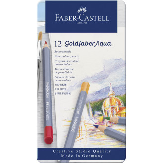 CREIOANE COLORATE AQUARELLE 12 CULORI GOLDFABER CUT. METAL FABER