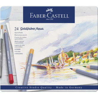 CREIOANE COLORATE AQUARELLE 24 CULORI GOLDFABER CUT. METAL FABER CREIOANE COLORATE AQUARELLE 24 CULORI GOLDFABER CUT. METAL FABER