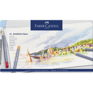 CREIOANE COLORATE AQUARELLE 36 CULORI GOLDFABER CUT. METAL FABER
