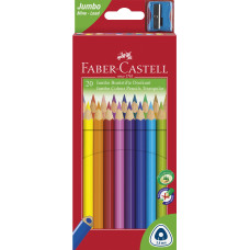 CREIOANE COLORATE JUMBO 20 CULORI + ASCUTITOARE FABER-CASTELL