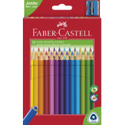CREIOANE COLORATE JUMBO 30 CULORI + ASCUTITOARE FABER-CASTELL CREIOANE COLORATE JUMBO 30 CULORI + ASCUTITOARE FABER-CASTELL