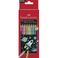 CREIOANE COLORATE METALIZATE 10 CULORI FABER-CASTELL