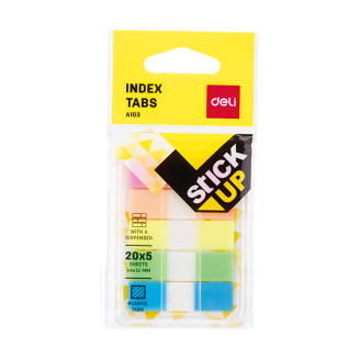 DISPENSER INDECSI PLASTIC 12*44MM 5 CULORI 20 FILE DELI