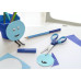 FOARFECA SCOLARA CU PROTECTIE GRIP ALBASTRA FABER-CASTELL