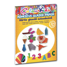 HARTIE GLASATA AUTOCOLANTA A4 10 CULORI/SET COLOUR KIDS PIGNA