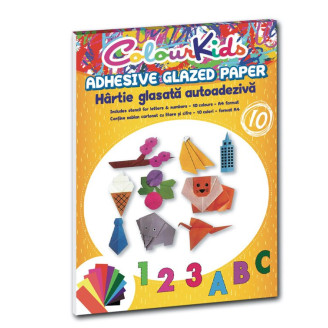 HARTIE GLASATA AUTOCOLANTA A4 10 CULORI/SET COLOUR KIDS PIGNA