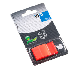 INDEX ADEZIV PLASTIC 25*43MM 50 FILE PORTOCALIU INFO NOTES