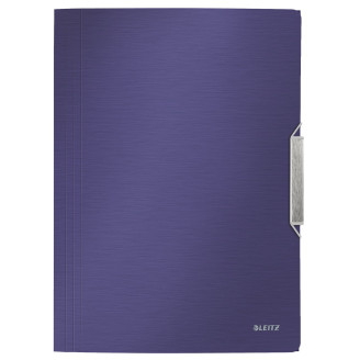 MAPA PLASTIC CU ELASTIC ALBASTRU-VIOLET SATIN STYLE LEITZ