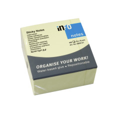 NOTES ADEZIV 75*75MM GALBEN PAL 400 FILE INFO NOTES