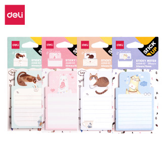 NOTES ADEZIV LINIAT ANIMALE 76*50MM 20 FILE DELI